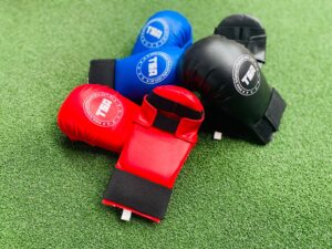 Elite WKF Style Karate Gloves - Red - Image 3