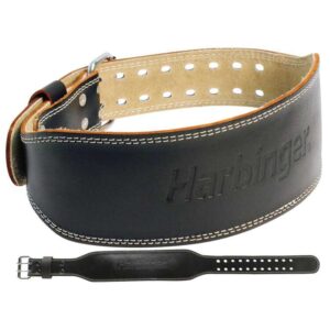 Harbinger Padded Leather Weight Lifting Belt - 6 Inch (Unisex)
