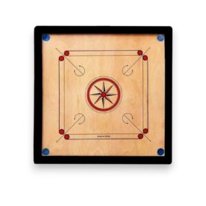 Platinum Carrom Board with Coins Striker and Boric Powder (33x33 Inch)
