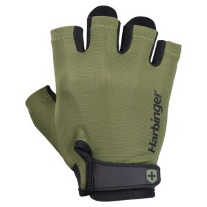 Harbinger Mens Power Weight Lifting Gloves – Green