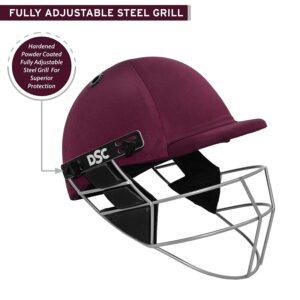 DSC Defender Maroon Cricket Helmet - Image 3