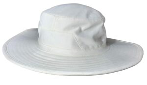 Pro Wide Brim With Mesh Cricket Sun Hat (White) - Image 5