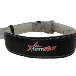 TENSTAR 6 Inch Wide Genuine Leather Weightlifting Belt