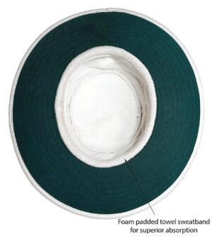 Pro Wide Brim With Mesh Cricket Sun Hat (White) - Image 4