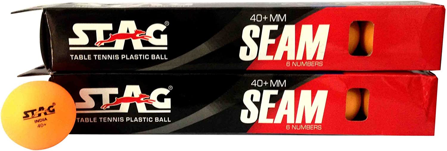STAG Seam Plastic Table Tennis Ball, 40mm TOTAL SPORTS AUSTRALIA