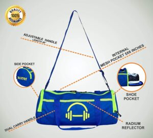 GM50 Premium Gym Duffel Bag with Shoe Pocket - Image 4
