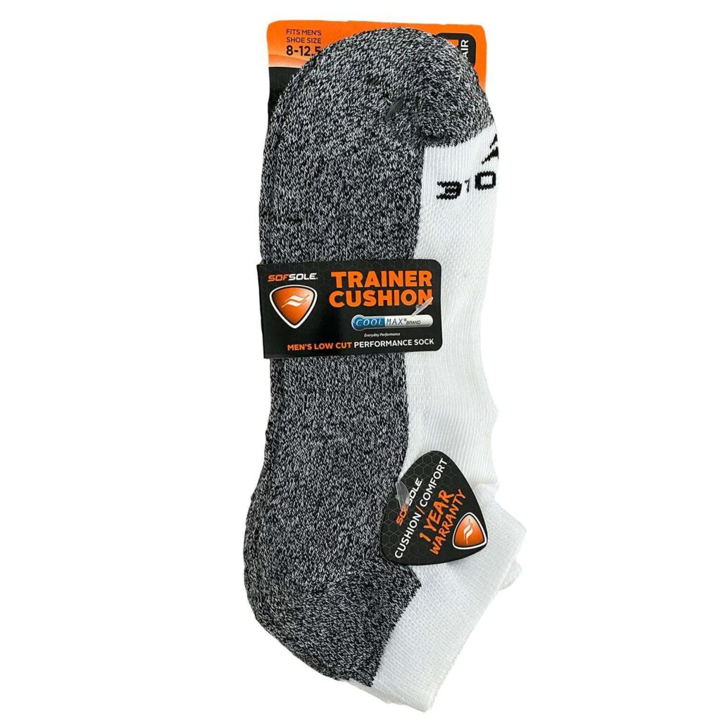 Sof Sole Men’s Coolmax Socks Trainer (3 pack) TOTAL SPORTS AUSTRALIA