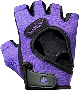 Harbinger Women's Flexfit Wash and Dry Weightlifting Gloves with Padded Leather Palm
