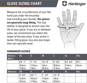 Harbinger Training Grip Wristwrap Weightlifting Gloves with TechGel-Padded Leather Palm - Image 4