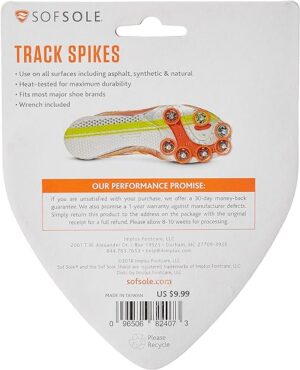 Sof Sole Replacement 1/8" Steel Track Pyramid Spikes for Running Shoes - Image 2