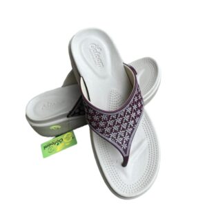Women's Oofoam OMF-308 Slide - CRM/Wine