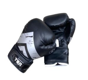 TSA Classic Pro Boxing Training Gloves - Black/Silver - Image 3