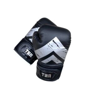 TSA Classic Pro Boxing Training Gloves - Black/Silver - Image 4