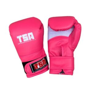 TSA Elite Pro Pink Boxing Gloves - Image 3