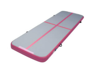Everfit 3m x1m Air Track Inflatable Gymnastics Mat Tumbling Mat Pinkumbling Pink and Grey