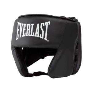 Everlast Leather Black Core Protective Head Gear ( One Size Fit To All )
