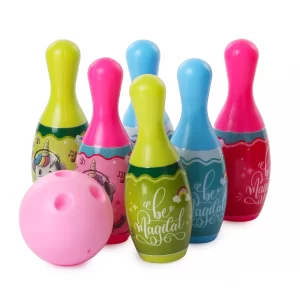 Mini Kids Bowling Set - with 6 Bowling Pins & 1 Ball - Image 3