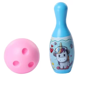 Mini Kids Bowling Set - with 6 Bowling Pins & 1 Ball - Image 2