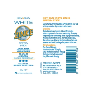 ZINKE SPF 50+ White 12g Stick - Image 2