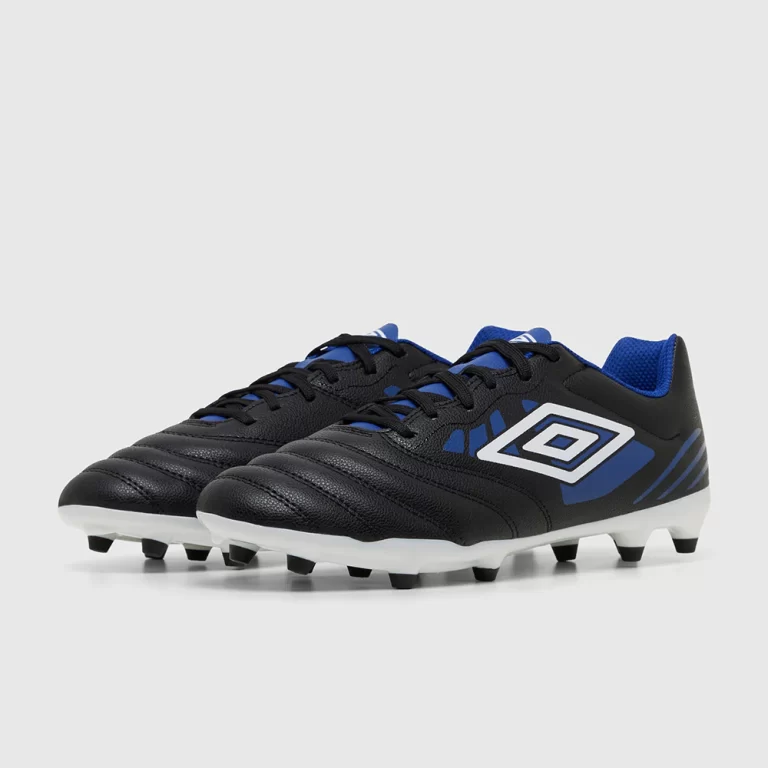 Umbro Tocco IV League FG Adult Football Boot - Black/White/Royal Blue