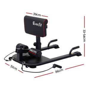 Everfit Deep Sissy Squat Weight Bench Adjustable Leg Extension Strength Training - Image 2
