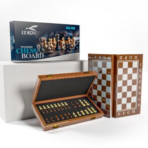 Classic Foldable Wooden Chess Board (39cm Wide)