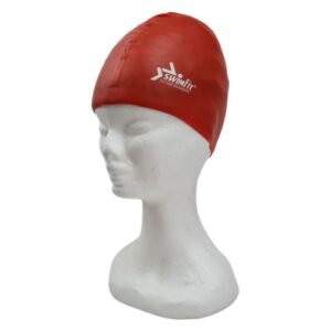 Swimfit Silicone Swimming Cap Junior Red