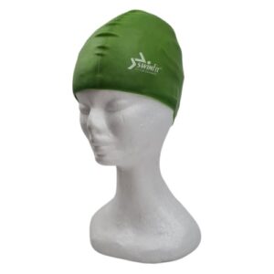Swimfit Silicone Swimming Cap Junior Green
