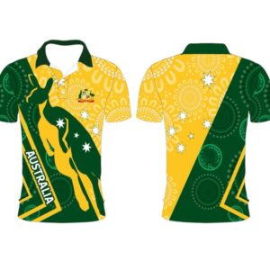 Kangaroo Gold And Green Australia T Shirt