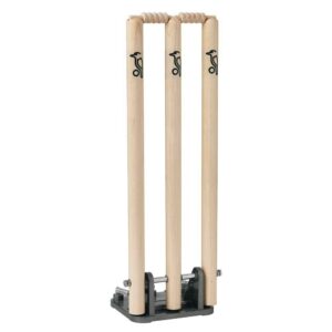 Kookaburra Wooden Spring Back Cricket Stumps Painted