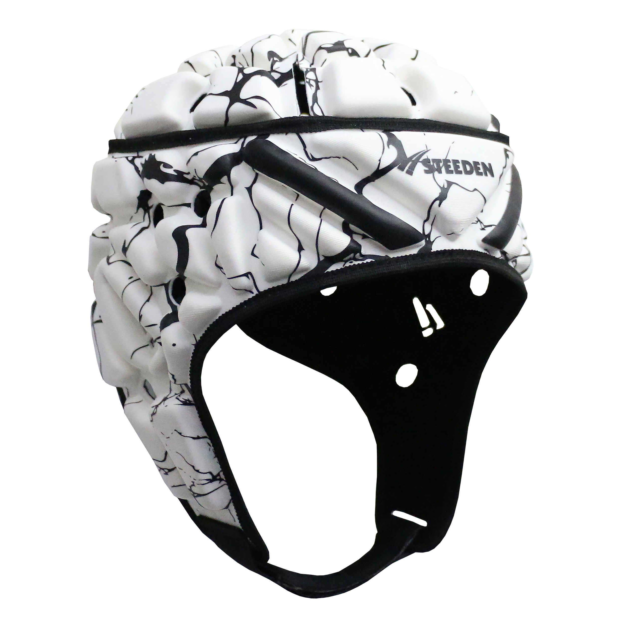 Steeden Players 12 Rugby Headgear Wht/Blk