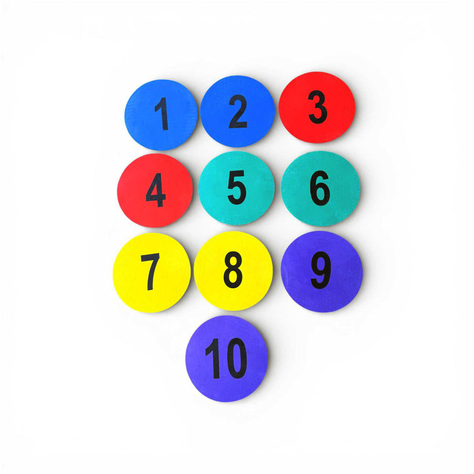 TSA Numbered Disc Rubber Flat Markers