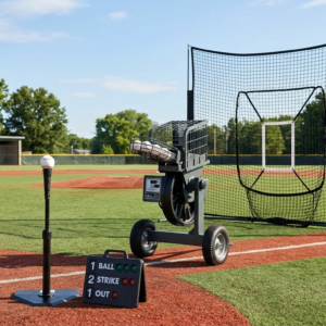 Pitching Machine, Net & Tees