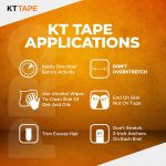 KT Tape Original Sports Tape - Black 20 Precut 10" Strips - Image 5