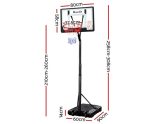 Everfit 2.6M Adjustable Portable Basketball Hoop Stand System - Image 2