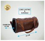 GN7 Leatherette Gym Duffel Bag – Brown - Image 3