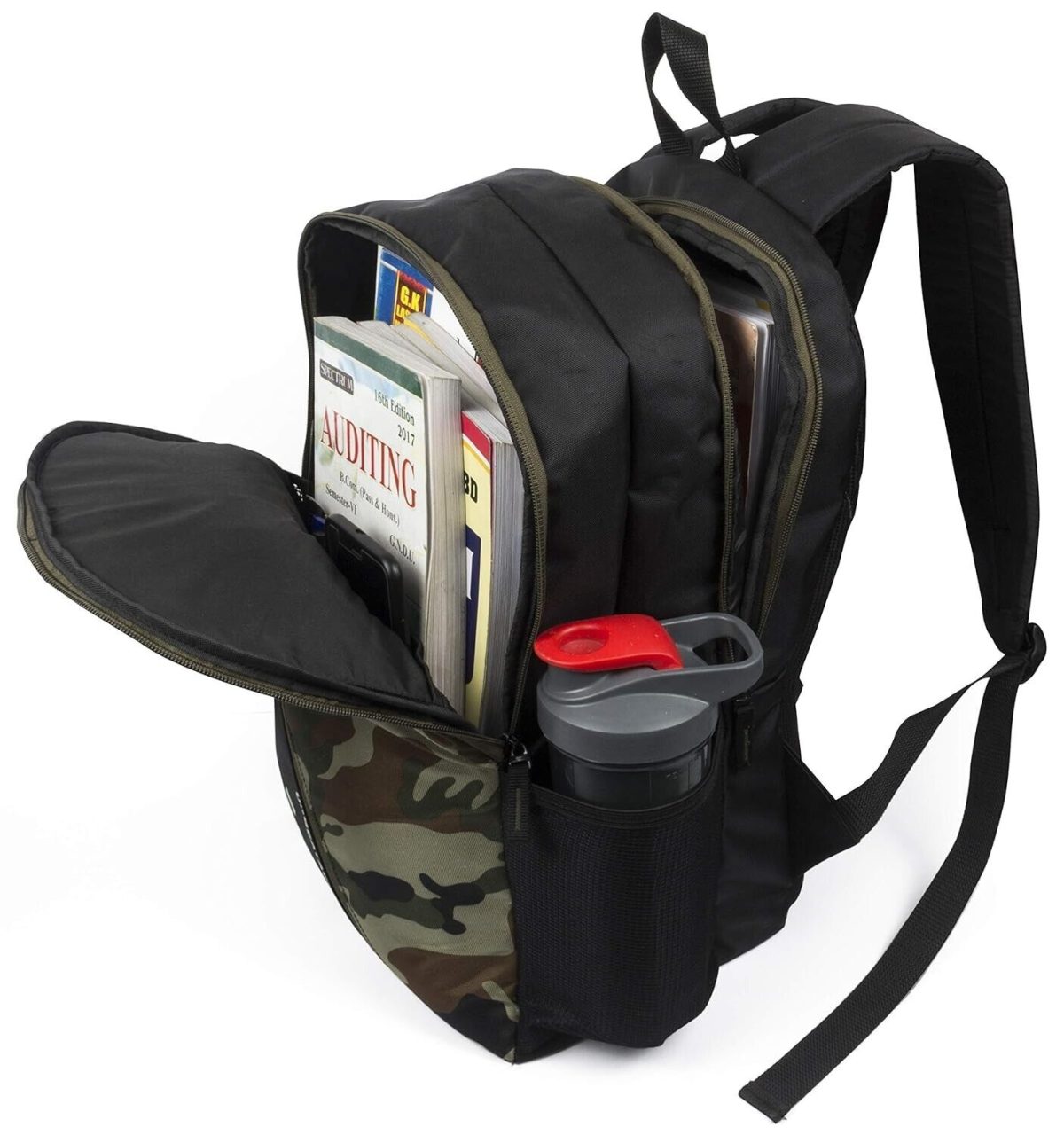 Elite Blue Camouflage Casual School Backpack - With Laptop Compartment - Image 4