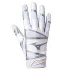 Mizuno F-257 Women's Batting Gloves - White/Silver