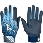 Mizuno MVP Adult Batting Gloves – Navy/ Light Blue